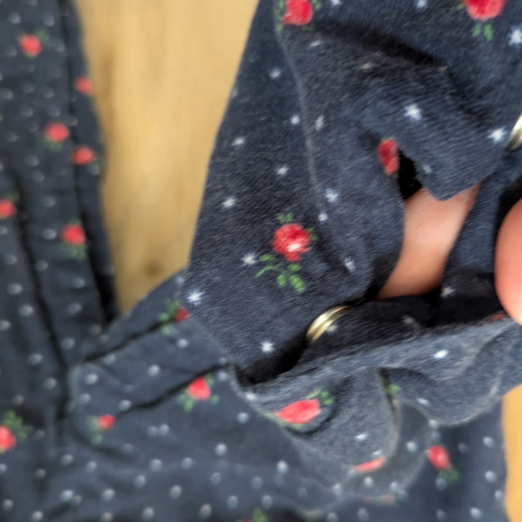 Navy Blue Kids Jumpsuit with Red Accents - Picture 4 of 4